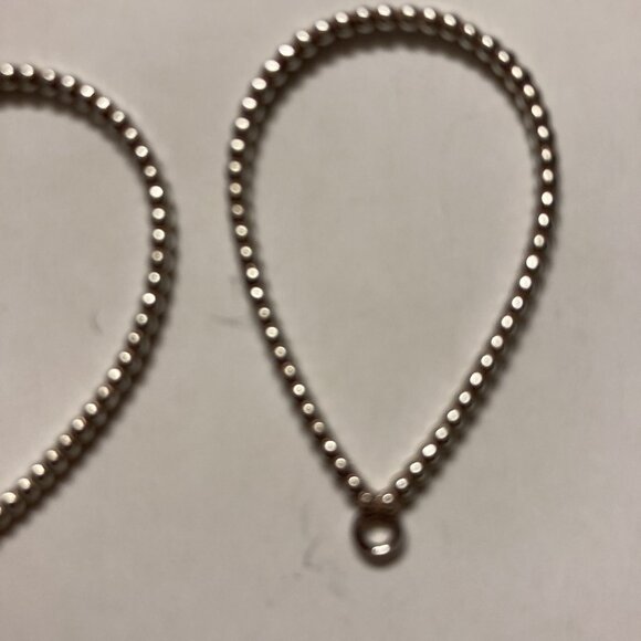 160 Sterling Silver and Moonstone Hoop Earrings, Colonial Jewelers - Picture 9 of 14